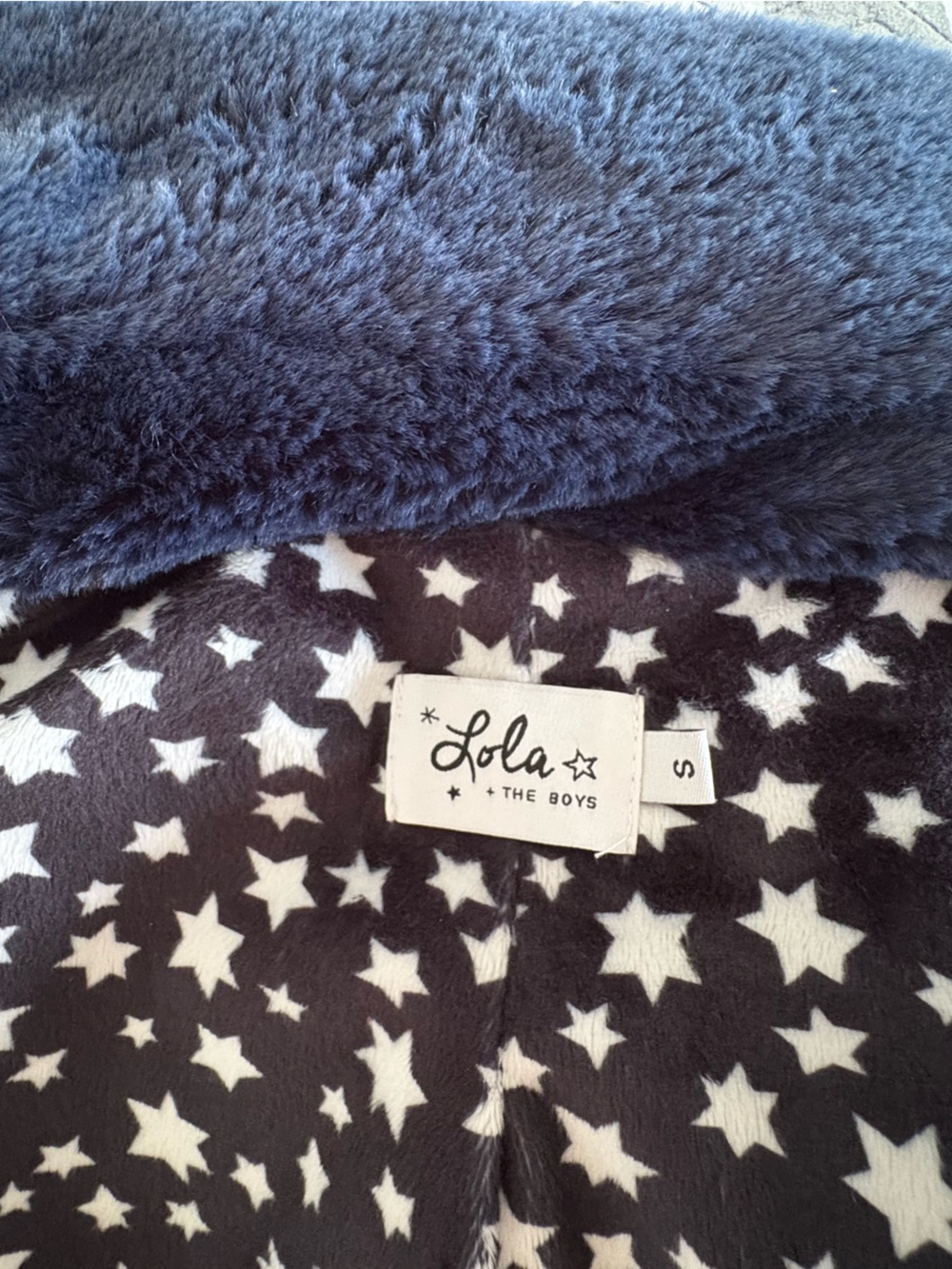 Lola + The Boys Black Teddy Jacket with Rainbow Front Panels - Picture 6 of 7